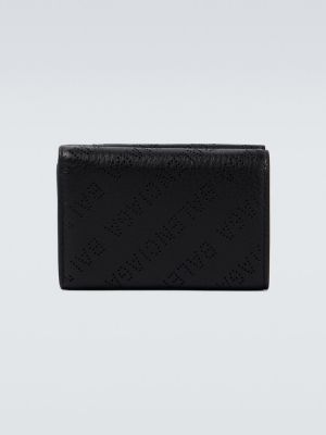 Kožená peňaženka Balenciaga čierna