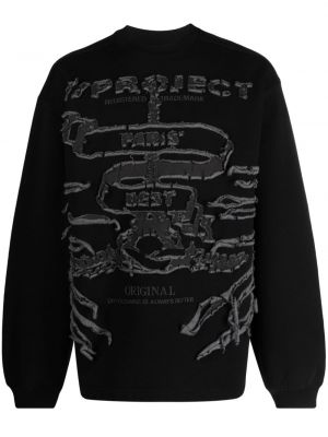 Distressed sweatshirt aus baumwoll Y/project schwarz