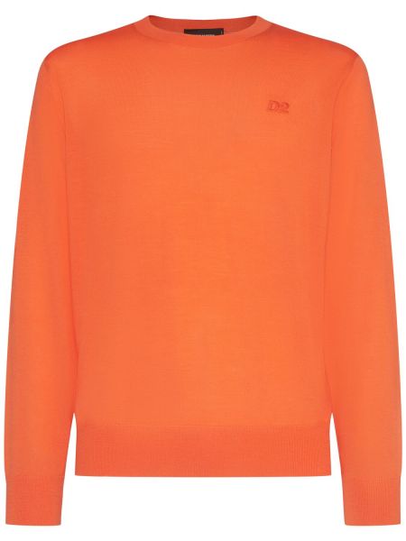 Suéter de lana Dsquared2 naranja