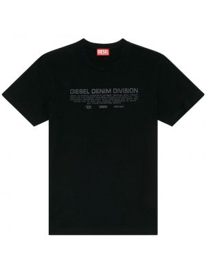 T-shirt con stampa Diesel nero