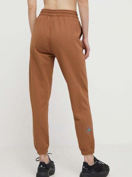 Однотонные спортивные штаны Adidas By Stella Mccartney коричневые
