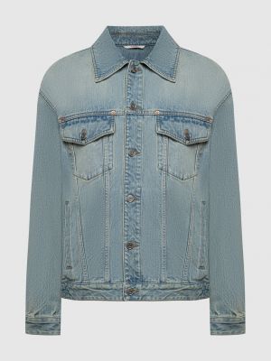Голубая джинсовая куртка с потертостями Valentino