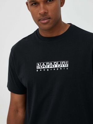 Pamučna majica Napapijri crna