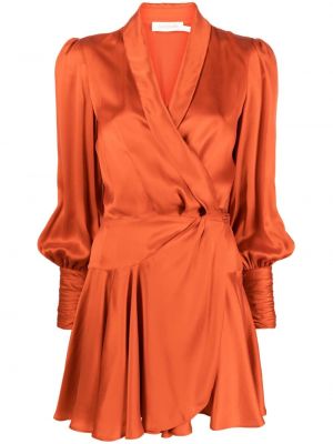 Копринена рокля оранжево Zimmermann