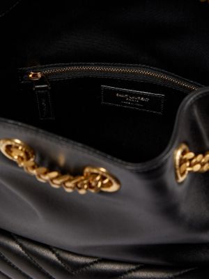 Kožni kožni ruksak Saint Laurent crna