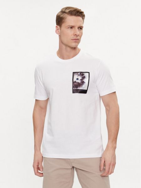 Gėlėtas marškinėliai Calvin Klein balta