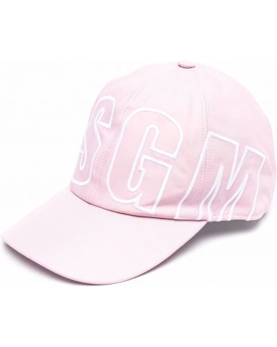 Gorra con bordado Msgm rosa