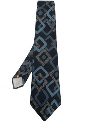 Cravată de mătase cu imagine cu imprimeu geometric Pierre Cardin Pre-owned