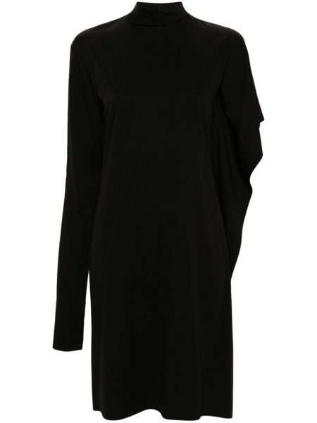 Jedwabna sukienka midi asymetryczna Sportmax czarna