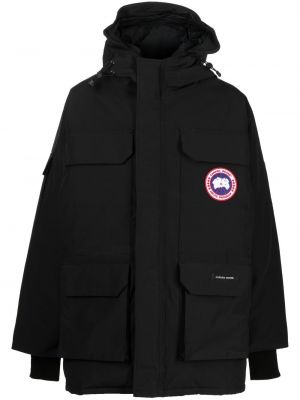 Lang jakke Canada Goose svart