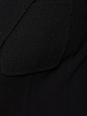 Krepová vlnená bunda Michael Kors Collection čierna