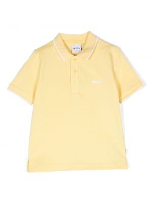 Polo con stampa Boss Kidswear giallo