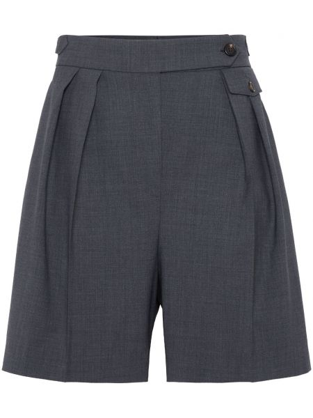 Plisseret shorts Brunello Cucinelli grå