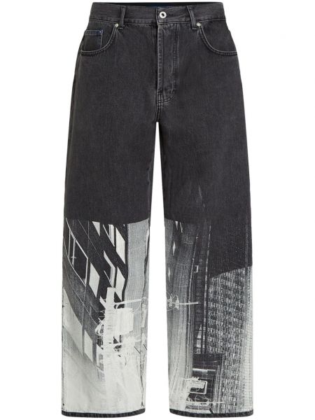 Baskılı jean pantolon Karl Lagerfeld Jeans gri