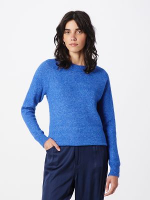 Меланжов пуловер Selected Femme синьо