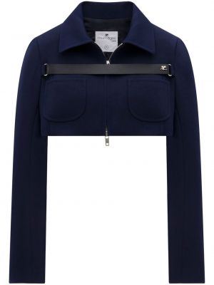 Jacke mit reißverschluss Courreges blau