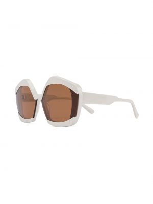Gafas de sol oversized Marni Eyewear blanco