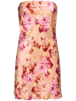 Mini obleka iz viskoze s cvetličnim vzorcem Bec + Bridge