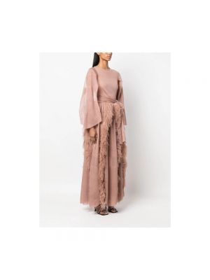 Jedwabna sukienka długa Antonino Valenti różowa