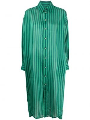Bavlnené hodvábne šaty Fortela zelená