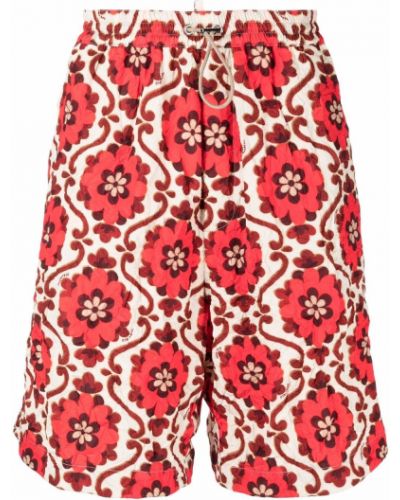 Trykt floral bermudashorts Dsquared2 rød