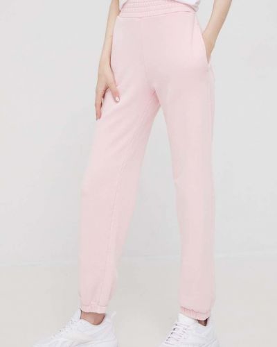 Pantaloni sport din bumbac United Colors Of Benetton roz