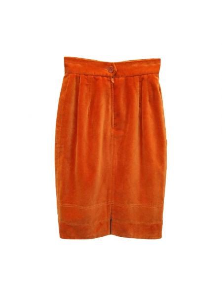Spódnica bawełniana Moschino Pre-owned pomarańczowa