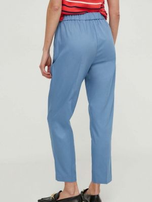 Pantaloni cu talie înaltă Sisley albastru