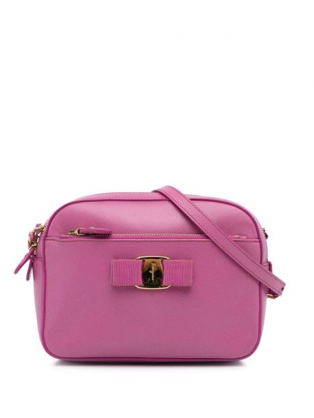 Τσάντα χιαστί με φιόγκο Ferragamo Pre-owned ροζ