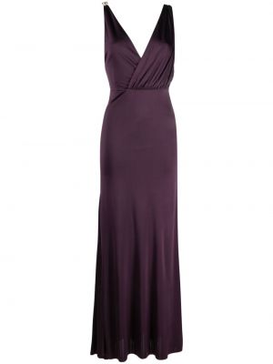 Vakarinė suknelė be rankovių v formos iškirpte Lanvin violetinė