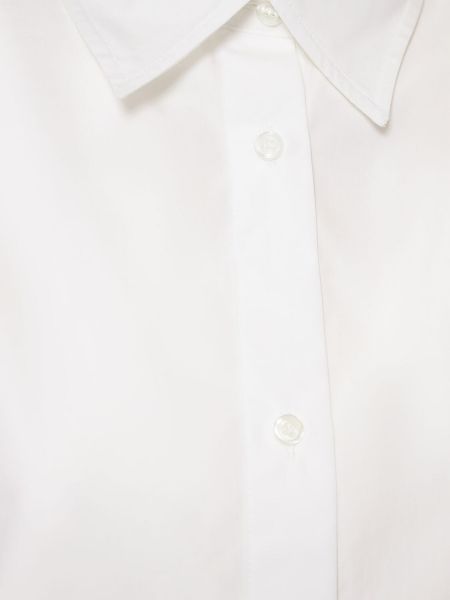 Памучна риза без ръкави Nina Ricci бяло