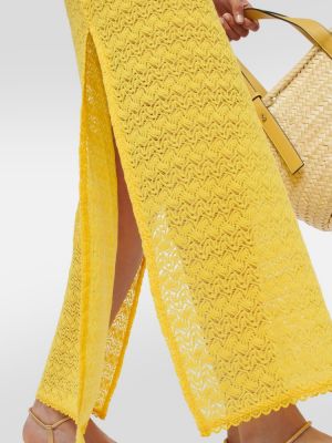 Μάξι φόρεμα με λαιμόκοψη v Melissa Odabash κίτρινο