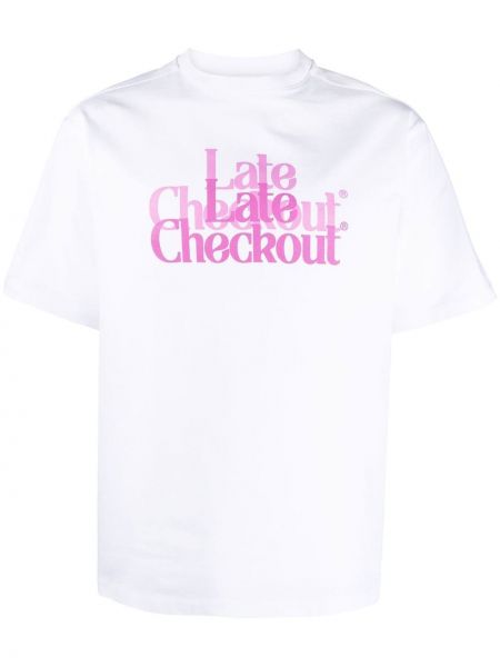 Тениска с принт Late Checkout