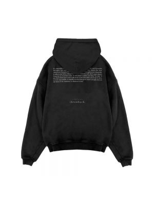 Fleece hoodie Throwback schwarz