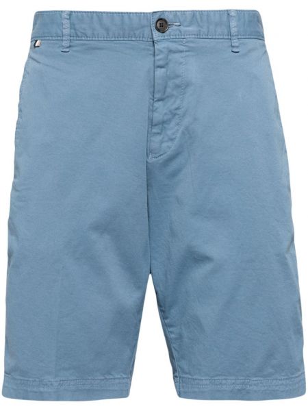 Pantaloni chino din bumbac Boss albastru