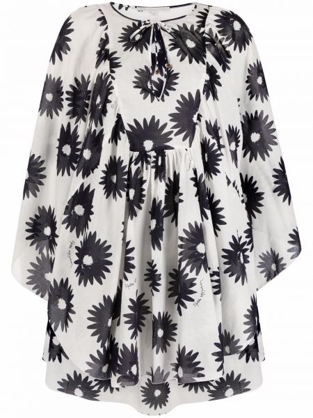 Trykt floral bomull topp Stella Mccartney hvit