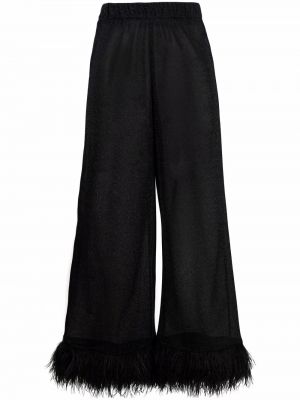Pantalones con plumas bootcut de plumas Oséree negro