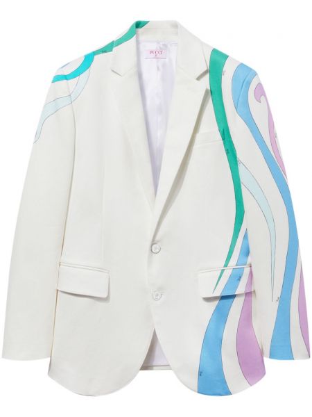 Langer blazer aus baumwoll mit print Pucci