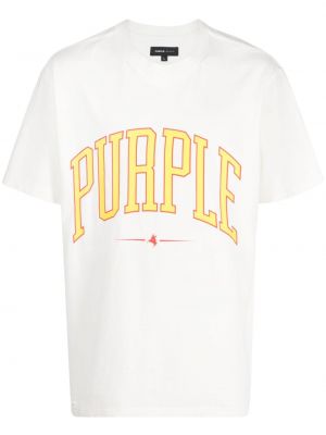 Mustriline puuvillased t-särk Purple Brand