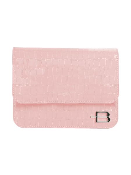 Leder clutch mit print mit taschen Baldinini pink