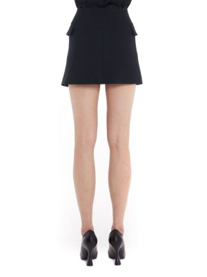 Mini spódniczka na guziki z kieszeniami Lanvin czarna