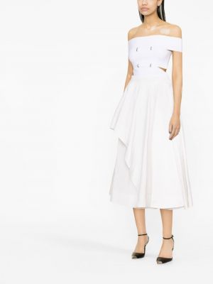 Drapované sukně Alexander Mcqueen bílé