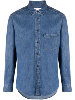 Haftowana koszula jeansowa Isabel Marant niebieska