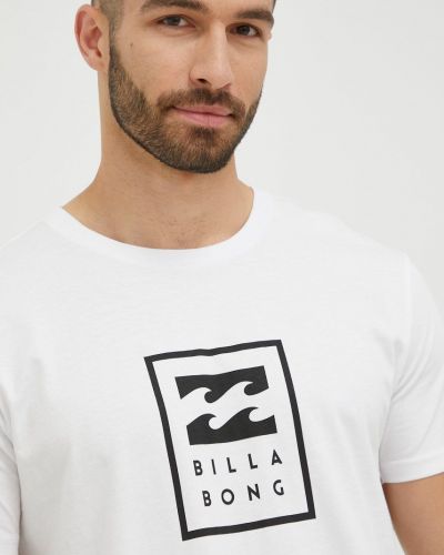 Памучна тениска с дълъг ръкав с принт Billabong бяло