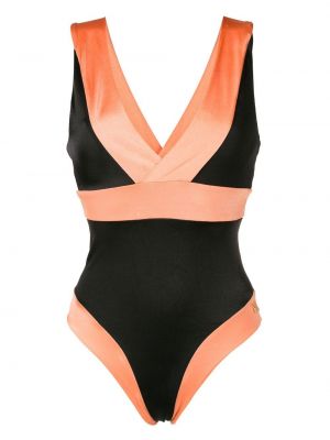 Maillot de bain à col v Brigitte noir