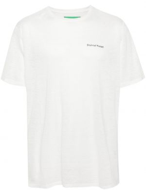 T-shirt con scollo tondo District Vision bianco