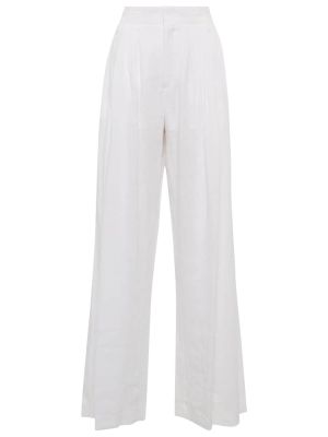 Lniane spodnie Chloã©, biały
