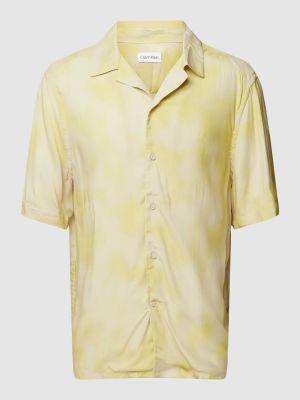 Koszula z wiskozy Ck Calvin Klein żółta