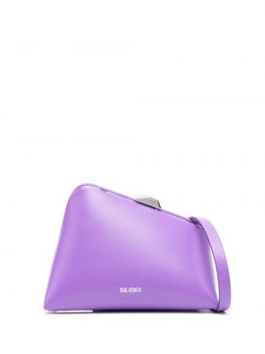Usnjena pisemska torbica The Attico vijolična