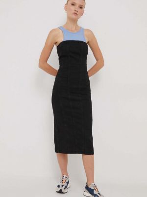 Sukienka mini dopasowana Sisley czarna
